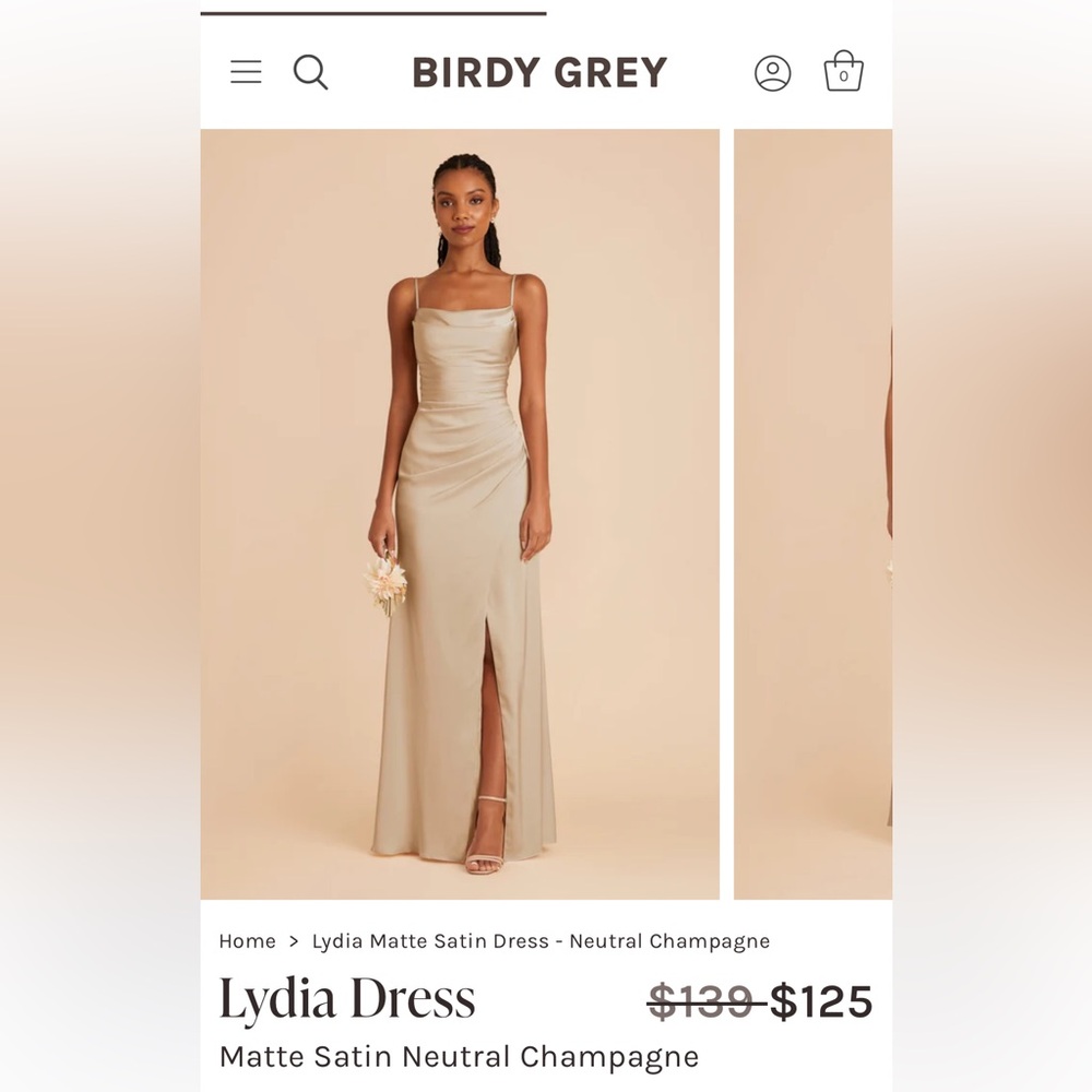 Birdey Grey Lydia Dress Champagne bridesmaid dress